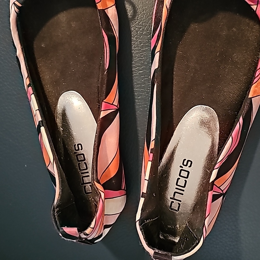 CHICOS ballet flats Groovy Silky sz 7 - Picture 2 of 6